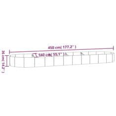 Vidaxl Visoka greda iz cinkanega jekla 450x140x36 cm antracit