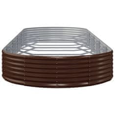 Vidaxl Visoka greda iz cinkanega jekla 450x140x36 cm rjava