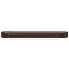 Vidaxl Visoka greda iz cinkanega jekla 450x140x36 cm rjava