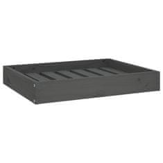 Vidaxl Pasja postelja siv 61,5x49x9 cm trdna borovina