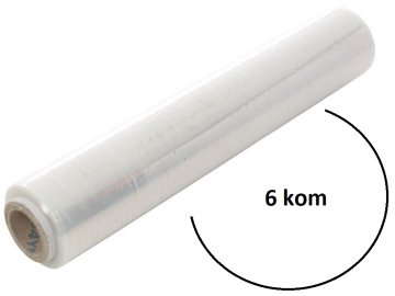 DISTYK Ročna stretch folija 500mm PROZORNA 1,9kg, 6 kosov