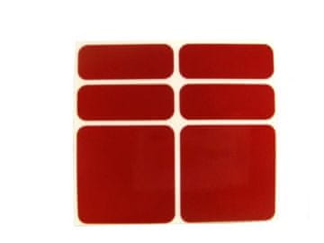 SHAMAN RACING Odsevne nalepke ShamanRacing set 6pcs rdeča