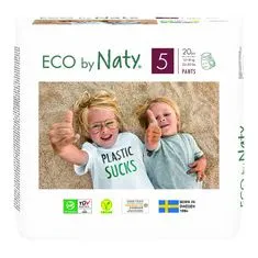 ECO by Naty PANTS Plenice za enkratno uporabo 5 (12-18 kg) 20 kosov