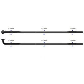 Sapim Žica iz nerjavečega jekla Race 2-1,8-2 x 274mm črna