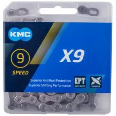 KMC Veriga X9 EPT srebrna 114 členov BOX