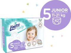 LINTEO BABY Premium plenice za enkratno uporabo 5 JUNIOR (11-21 kg) 168 kosov