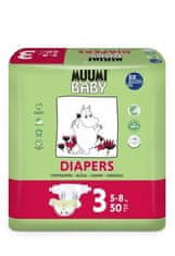 MUUMI BABY 3 Midi 5-8 kg (50 kosov), ekološke plenice
