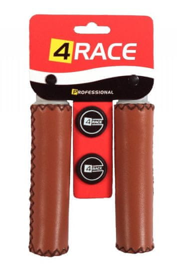 4Race Ročaji rjava imitacija usnja 130 mm