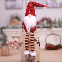 Chomik Škrat, božični pritlikavec, ki sedi, plišast, rdeč 50 cm