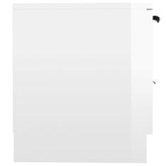 Vidaxl TV omarica visok sijaj bela 140x35x40 cm konstruiran les