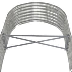 Vidaxl Visoka greda iz cinkanega jekla 152x80x36 cm srebrna