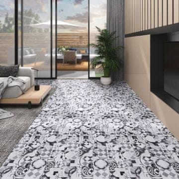 Vidaxl PVC talne plošče 5,26 m2 2 mm siv vzorec