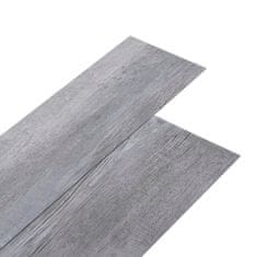 Vidaxl PVC talne plošče 5,02 m2 2 mm samolepilne mat siva barva lesa