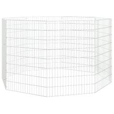 Greatstore 8-delna ograda za zajce 54x80 cm pocinkano železo