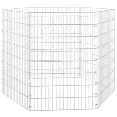 Vidaxl Ograda za živali na prostem s 6 paneli 54x80 cm železo