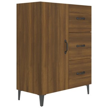 Vidaxl Komoda rjavi hrast 69,5x34x90 cm inženirski les
