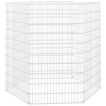 Vidaxl 6-delna ograda za zajce 54x100 cm pocinkano železo