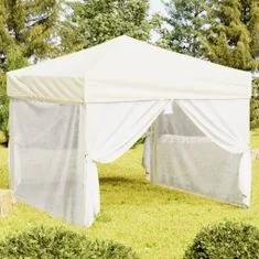 shumee Zložljiv vrtni šotor s stranicami krem 3x3 m