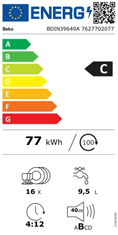 Beko BDIN39640A vgradni pomivalni stroj