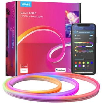 Govee Neon SMART LED pašček, gibljiv, 5m, RGBIC