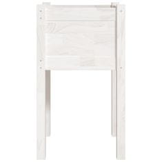 Vidaxl Vrtno cvetlično korito 2 kosa belo 40x40x70 cm trdna borovina
