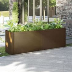 Vidaxl Vrtno cvetlično korito medeno rjavo 200x50x70 cm trdna borovina