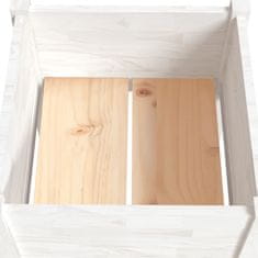 Vidaxl Vrtno cvetlično korito 2 kosa belo 40x40x70 cm trdna borovina