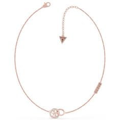 Guess Luksuzna ogrlica iz roza zlata UBN79046