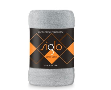 Faro Microfleece odeja iz super mehkega svetlo sivega poliestra, 220/200 cm