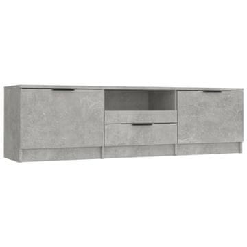 Vidaxl TV omarica betonsko siva 140x35x40 cm konstruiran les