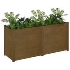 Vidaxl Vrtno cvetlično korito medeno rjavo 150x50x70 cm trdna borovina