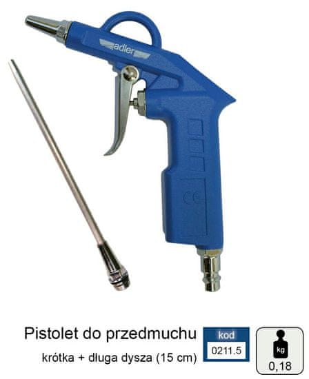 shumee PIŠTOLA ZA PIHANJE ADLER 2cm+15cm