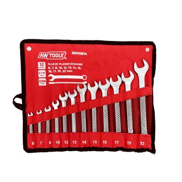 shumee Garnitura ključev z ravnim rezilom 12 kosov / 6Mm-22Mm/Matte 6,7,8,10,12,13,14,15,16,17,19,22