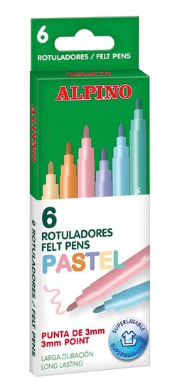 Alpino Pastelni flomastri 6 barv