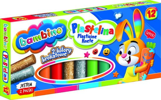 BAMBINO Klasična plastelina 12 barv
