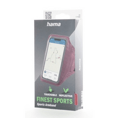 Hama Finest Sports, športni etui za telefon, za ramo, XL (4,5"-5"/14,7x7,2 cm), roza
