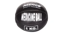 Merco Črna usnjena medicinska žoga, 1 kg