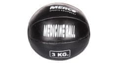 Merco Črna usnjena medicinska žoga, 3 kg