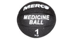 Merco Črna gumijasta medicinska žoga, 1 kg