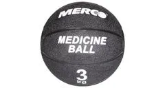 Merco Črna gumijasta medicinska žoga, 3 kg