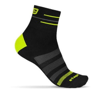 Etape Športne nogavice SOX črno-rumene fluo, XL