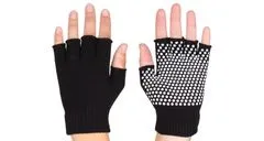 Merco Multipack 3 kosov Grippy G1, rokavice za jogo, brez prstov, črne