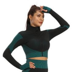 Merco Yoga Sense fitnes komplet za ženske temno zelena, S