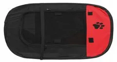 Merco Osmerokotna zložljiva ograja za pse rdeče-črne barve