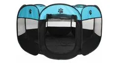 Merco Osmerokotna zložljiva ograja za pse modro-črne barve