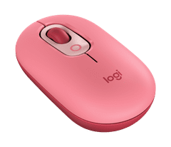 Logitech POP Mouse miška, z emoji, Bluetooth, roza (910-006548)