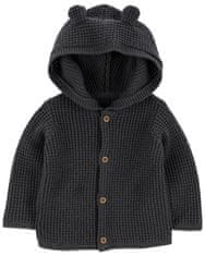 Carter's Pulover s kapuco in ušesi Charcoal boy LBB NB/ velikost 56