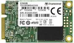 Transcend 230S SSD disk, mSATA, 128 GB, 550/400MB/s, 3D NAND, SATA III (TS128GMSA230S)
