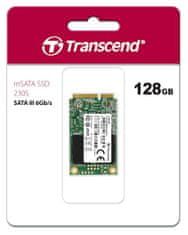 Transcend 230S SSD disk, mSATA, 128 GB, 550/400MB/s, 3D NAND, SATA III (TS128GMSA230S)