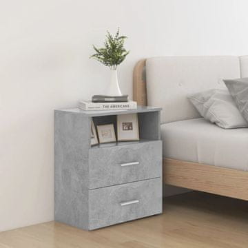 Vidaxl vidaXL Nočna omarica betonsko siva 50x32x60 cm